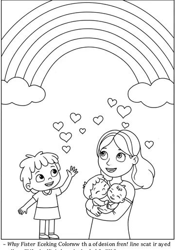 Milk Rainbow National Breastfeeding Month Coloring Adventure