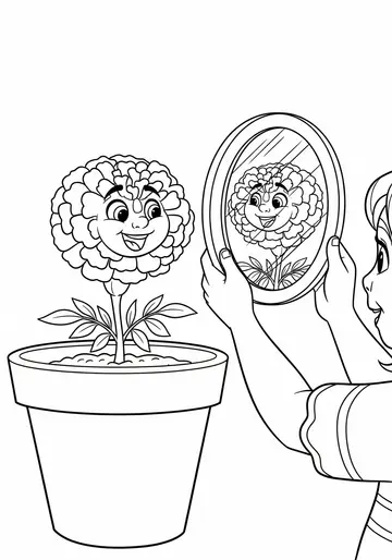 Friendship & Learning Marigolds Coloring Pages