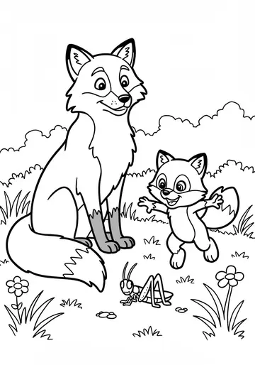 Family Fun Fox & Grandpa's Secret Coloring Pages