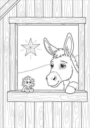 Wander Discovers a Cozy Barn Coloring Pages