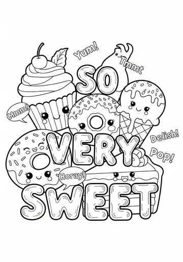 So Very Sweet Treats Coloring Page