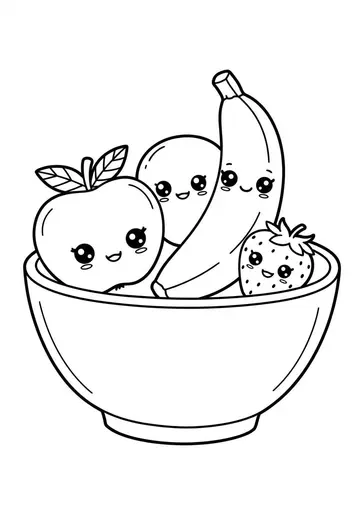 Rosie & Benny's Friendly Fruit Coloring Pages