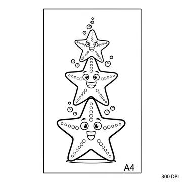 Starfish Tower Coloring Page