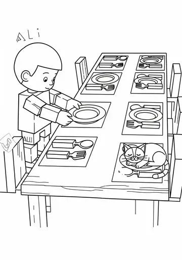 10 Busy Helper Thanksgiving Coloring Pages for Kids
