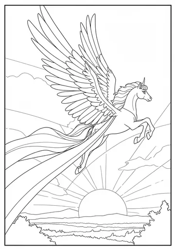 The Dawn Painter Pegasus Coloring Pages