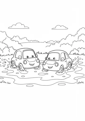 Cars Timmy & the Puddle Adventure Coloring Pages