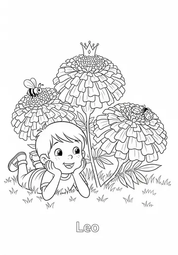 Imagination Garden Marigolds Coloring Pages