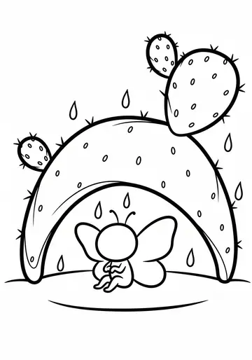 Addie the adobe butterfly Meets the Rain Coloring Pages