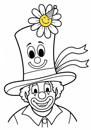 Happy Hat International Clown Week Coloring Pages
