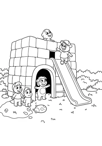 Building Together Fun Coloring Pages for 3-5