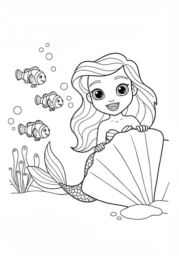 Mermaid Lily's Sunny Morning Coloring Pages