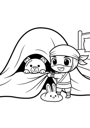 Ninja Kid Kenji & the Missing Bear Coloring Pages