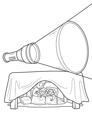 Living Room Campout Thanksgiving Adventure Coloring Pages
