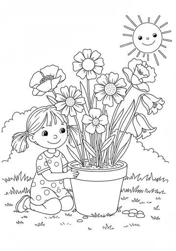 Lily's Magical Garden rainbow Coloring Book Pages