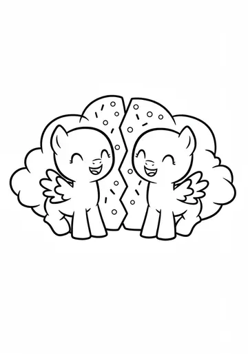 Friendship & Sharing Pegasus Coloring Pages