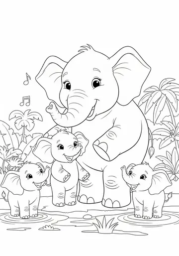 Teamwork Fun! Jungle Animals Coloring Pages for Kids