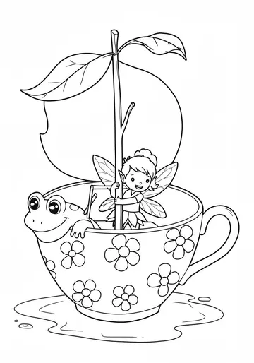 Adventure Fairy Coloring Pages Tansy's Boat