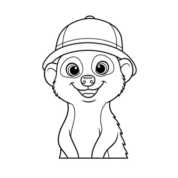 Meerkat Coloring Page for Kids