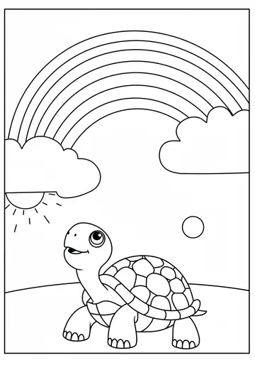 Rainbow Magic Turtle Coloring Pages for 3-5