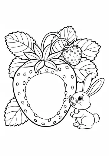 Rosie Rabbit Finds summer Treasure Coloring Pages