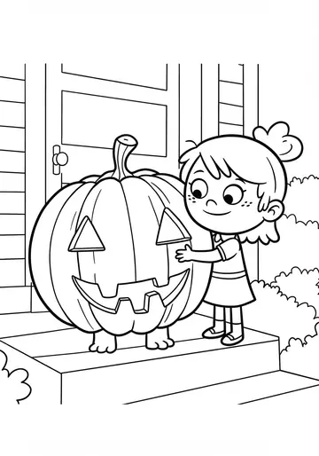 Jack-O'-Lantern Pip's Big Day Coloring Pages
