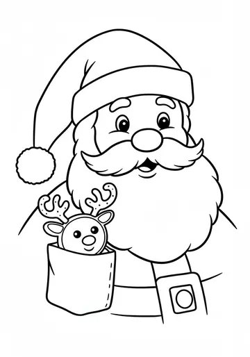 Rudi Discovers Santa's Sleigh Coloring Pages