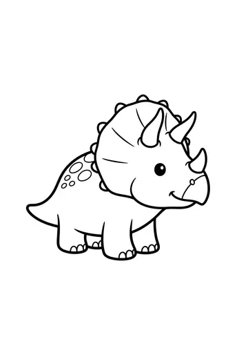 Roaring Fun! Triceratops Coloring Page for Kids