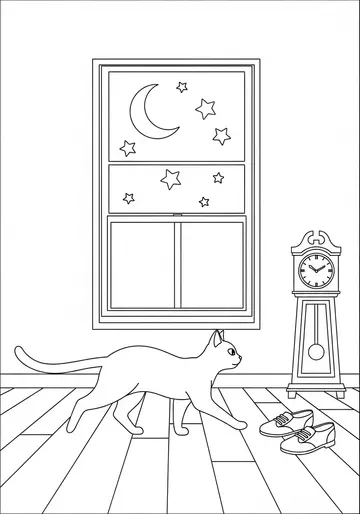Inky's Midnight Adventure cat Coloring Pages