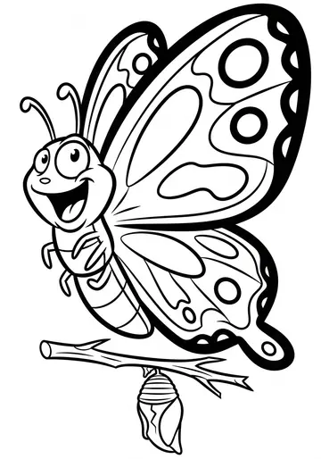 Cassie's Butterfly Surprise Spring Coloring Pages