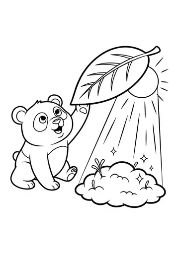 Nature Explorer Panda Coloring Pages for 3-5
