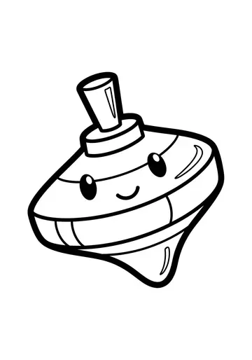 Spinning Top Toy Coloring