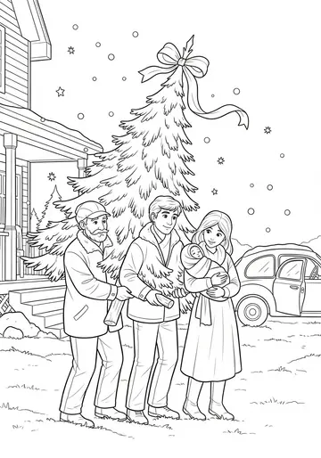 Christmas Eve Magic Coloring Pages