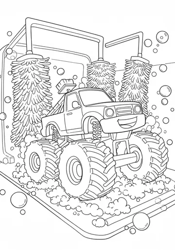 Fun & Learning cars Coloring Pages Marvin's Car Wash