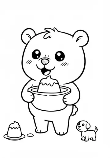 Barnaby Bear's Feast Fun Food Coloring Pages