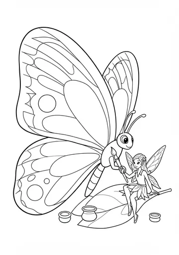 Creative Art fairy Coloring Pages for Kids