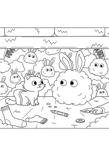 Loaf Cat's Cotton Candy Dust Bunny Friend