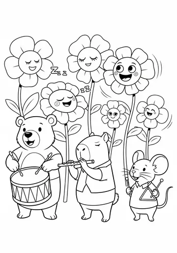 Music & Friendship Crewmate Coloring Pages