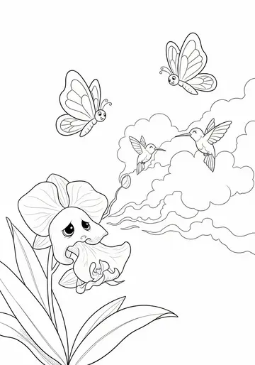 Whispering Ghost Orchids Coloring Pages