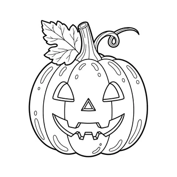 Spooky Pumpkin Coloring Page – Free Kids Printable!