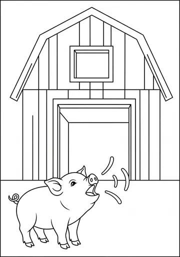 Piglets Discover Fun Echoes Coloring Pages for Kids