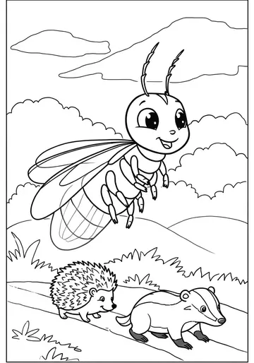Firefly Lantern A Magical Forest Coloring Page for Kids