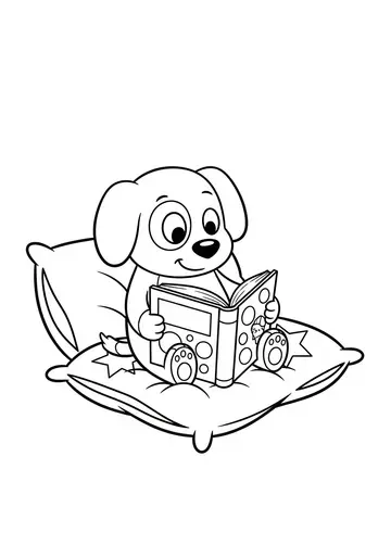 Boo Bedtime Story Coloring Page