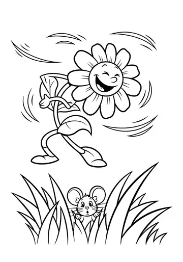 Daisies Danny's Daring Dance Coloring Pages