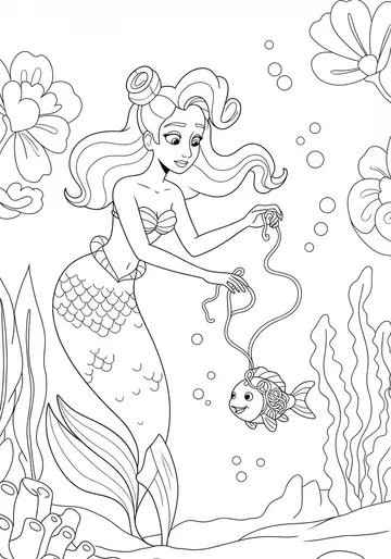Helping & Kindness Mermaid Coloring Pages
