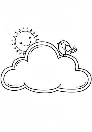 Flossy the Cloud Meets Robin Coloring Pages