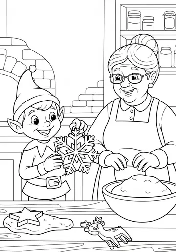 Pip Meets Mrs. Claus Coloring Pages
