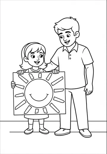 My Sunshine happy fathers day Coloring Pages