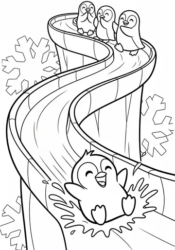 Wobbly Imposter Penguin Coloring Pages for Ages 3-5