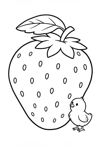 1 Brave Chick Discovers a Treat Coloring Page