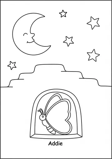 Bedtime Story adobe butterfly Coloring Pages for Preschool